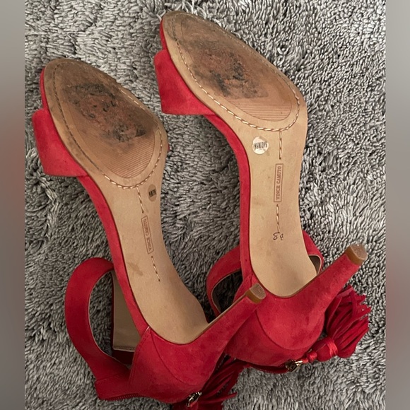Vince Camuto Red Ankle Strap Heels - Picture 5 of 5